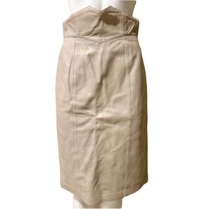 Vintage JOHN MICHAEL leather skirt Size:8